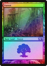 Forest (246) FOIL Magic 2012 / M12 HEAVILY PLD Basic Land MAGIC CARD ABUGames