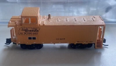 N Scale Custom Shapeways DRGW Rio Grande Steel Cupola Caboose 01407 - Image 1 of 4
