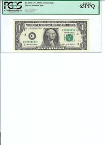 2003 $1 FRN FR1930-C* PCGS 65 Gem PPQ, Philadelphia * Note S/N C00008653*!!! - Picture 1 of 2