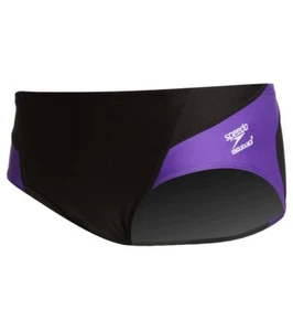Traje de baño para hombre Speedo breve lanzamiento resistencia + empalme equipo colores negro/púrpura 24 - Imagen 1 de 3