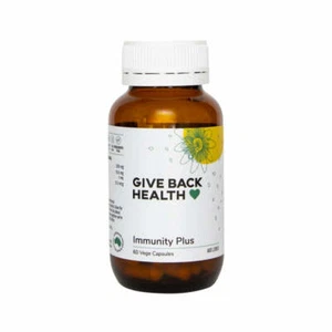 New Give Back Health Immunity Plus 60 Capsules Vitamin C + Zinc - Picture 1 of 2