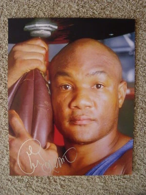 Foto firmada por George Foreman 16x20 boxeo campeón peso pesado ¡RARO CERTIFICADO DE AUTENTICIDAD LOOK! Foto 1 de 2