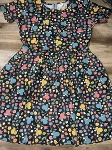 LuLaRoe Amelia Disney Mickey Mouse Minnie Gray Pockets Zipper 3XL 24/26 Disney - Picture 1 of 19
