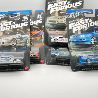 Hot Wheels Fast & Furious Graphic Remix Silver Series Full Set 2025 1:64 Diecast - Image 1 of 4