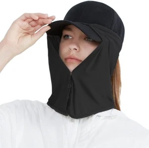 WITHMOONS Sun Face Neck Drape Protection UV Shield Visor Cooling Large, Black - Picture 1 of 7
