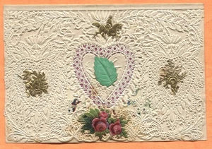 2 Antique Valentine Cards See Scans circa 1900 - Picture 1 of 4