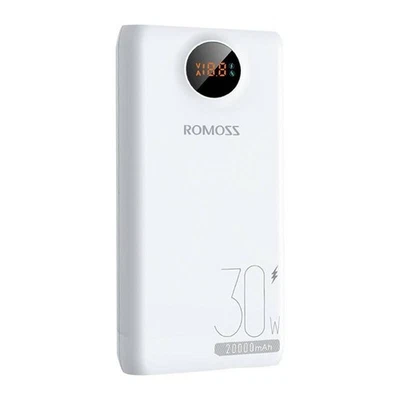 Power Bank ROMOSS 20000mAh 30W USB C Ricarica Rapida per iPhone/Samsung/Laptop - Immagine 1 di 4