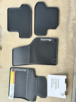VOLKSWAGEN BEETLE NEW 4PC SET MONSTER MATS BLACK 5C1 061 550 041  - Image 1 of 4