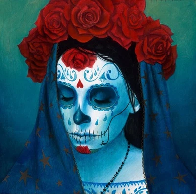 Sylvia Ji - Catrina Azul - signed & numbered fine art print like Audrey Kawasaki - Image 1 of 2