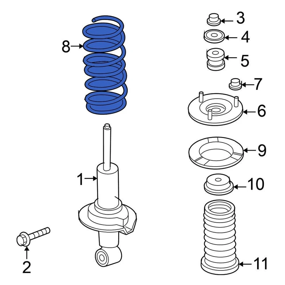 For Nissan Pathfinder Armada 2004 Nissan 540107S102 Front Coil Spring - Изображение 1 из 1