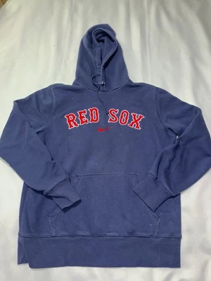 Sudadera con capucha de colección Nike MLB Boston Red Sox Center Swoosh Y2K para hombre L suéter azul marino Foto 1 de 4