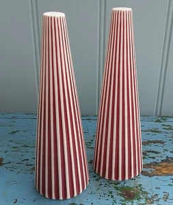 Vintage Hornsea Summit Salt & Pepper Cellars Set. Red/White 1950s/60s VGC - Picture 1 of 10