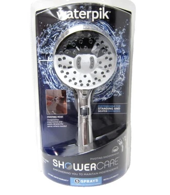 Waterpik Cabezal de Ducha Pivotante de 180 Grados Cromo QBS-563MEB-SELLADO! Foto 1 de 4