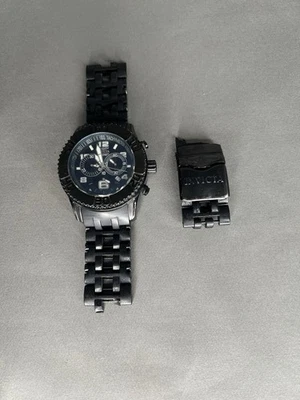 Invicta Relógio Masculino Preto Seaspider com Cristal de Fusão de Chama - Precisa de Bateria - Imagem 1 de 4