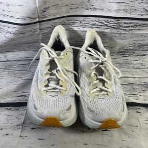 Hoka One Clifton 8 Women's Size 7B Orange /White Athletic Road Trainers Shoes - Picture 1 of 13