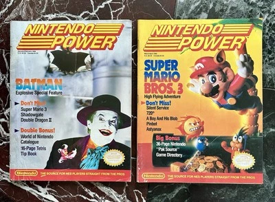 NINTENDO POWER MAGAZINES JAN/FEB MAR/APR 1990 BATMAN SUPER MARIO BROS no posters - Image 1 of 4