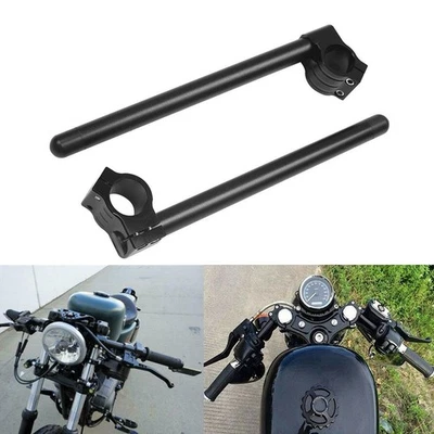 31/32/35/36/37mm 7/8'' Handlebar Clip On Fork Tube For Honda Suzuki Yamaha Cafe - Image 1 of 4