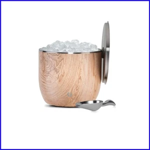 Cubo de hielo de acero inoxidable de doble pared 7L con tapa y cuchara - elegante entretenido - Imagen 1 de 7
