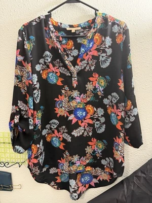 Gibson Latimer Talla L Floral Bohemio Cottagecore Jardín Campesino Top Foto 1 de 4