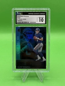 2021 Panini Illusions Football #48 Daniel Jones ROOKIE SAPPHIRE CGC 10 NY GIANTS - Picture 1 of 2