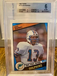 1984 Topps - Dan Marino #123 (RC) - BGS 6 - Picture 1 of 2