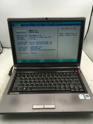 LENOVO 3000 Y410 - BOOTS TO BIOS - INTEL CORE 2 DUO - 2GB RAM - READ DESC - BB - Image 1 of 4