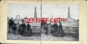 Blackpool Pier Tower Big Ferris Wheel Stereoview Card Photograph (088) - Picture 1 of 3
