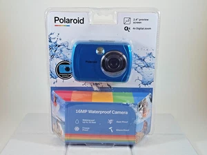 Cámara de acción Polaroid portátil digital portátil azul impermeable 16 MP - Imagen 1 de 5