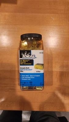 200 - 4-PORT Ideal In-Sure Push-In Wire Connectors New Sealed Container #30-086J - Image 1 of 4