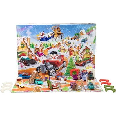 Hot Wheels Advent Calendar 2025 with 10 Cars 1:64 Scale & Accessories – JCB47 - Image 1 of 4