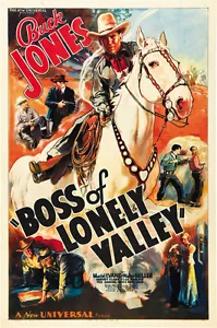 Boss of Lonely Valley (1937) Buck Jones Cult Western movie poster print - Imagen 1 de 1