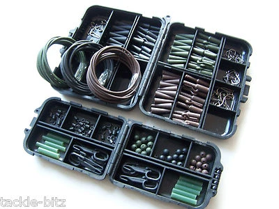 Fishing Tackle box carp weights clips swivels Qiuck Links Hooks for hair rigs — 第 1/4 张图片