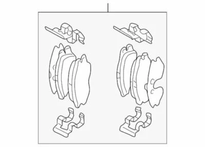 Genuine Hyundai 2005-2006 Elantra Front Disc Brake Pad Set 58101-2DA70 - Image 1 of 2