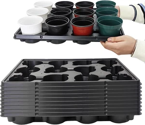12 Cell round Nursery Pots Trays Thickened Durable Seedling Pots Shuttle Carryin - Picture 1 of 12