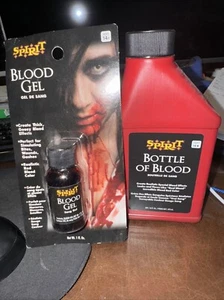 New Spirit Halloween Bottle of Blood 16 Fl Oz Costume Cosplay Bonus Blood Gel - Picture 1 of 3