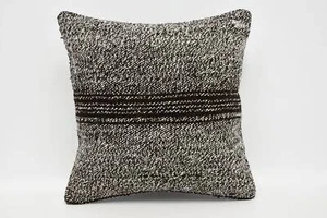 16"x16" Brown Pillow, Pillow for Sofa, Kilim Pillow Cases, Turkish Pillow - Picture 1 of 6
