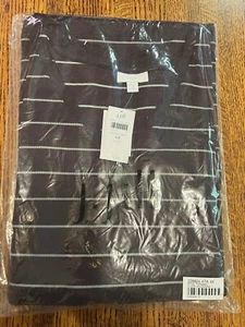 J.jill Long Sleeve Top 4X Spiced Wine Color With Teal Stripes. Unopened New - Picture 1 of 4