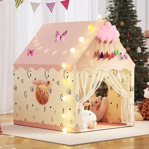 Kids Play Tent, Princess Tent Indoor Playhouse Set with Star Lights, Ball Lig... - Picture 1 of 7