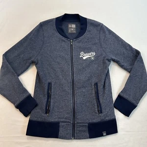 Giacca maglione donna French Terry full zip Brewers New Era taglia media MLB - Foto 1 di 9