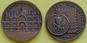 MEDAGLIA GETTONE TOKEN - CITTA' DEL VATICANO ANNO 1972 - CITTA' DI VENEZIA - - Picture 1 of 1
