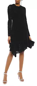 $1,085 NEW PHILOSOPHY DI LORENZO SERAFINI Asymmetric Guipure Lace Dress Black 6 - Picture 1 of 12