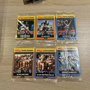 Kellogg`s Cornflakes 1991 Olympic Champions Card Set of 20 in Sealed Packets - Picture 1 of 4