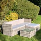 Outdoor Rattan Garden Furniture Corner Sofa Lounge Set In/outdoor Cushions Inc