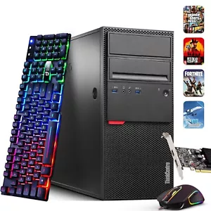 Lenovo MT Gaming PC i5-6500 16GB 256GB SSD 500GB Nvidia GT 1030 Wi-Fi Windows 11 - Zdjęcie 1 z 7