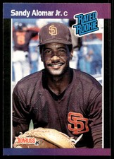 1989 Donruss 28 Sandy Alomar Jr. San Diego Padres Rated Rookie