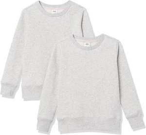 Girls Fleece Crew Neck Sweatshirt for Sz L Heather Gray Pack - Picture 1 of 2
