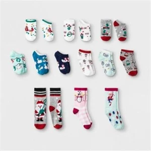 12 days of Christmas Socks Girls Small S 12pk Holiday Advent Calendar 5.5- 8.5 - Picture 1 of 6