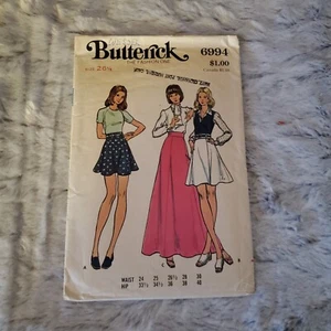 Vintage  Butterick Sewing Pattern 6994 Misses' Skirt - Cut - Picture 1 of 2