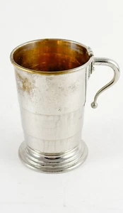 C.F. Rumpp & Sons Antique Silver Plated  Collapsible Cup Gold Wash Interior VTG - Picture 1 of 11