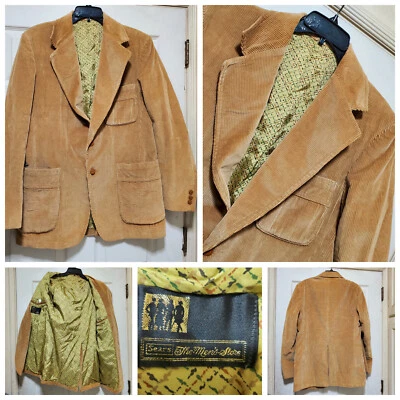 Vtg Sears Mens Store Blazer 42L Brown Corduroy Western Jacket Work Cowboy Rodeo - Image 1 of 4